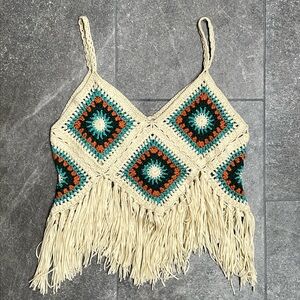 Women’s Crochet Fringe Tank